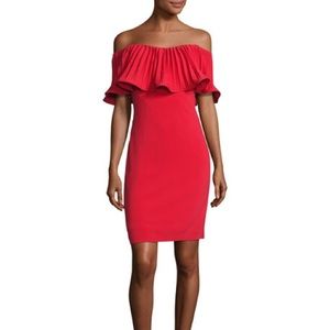 Badgley Mischa NWT Pleated Crepe Cocktail Dress Black Size 12